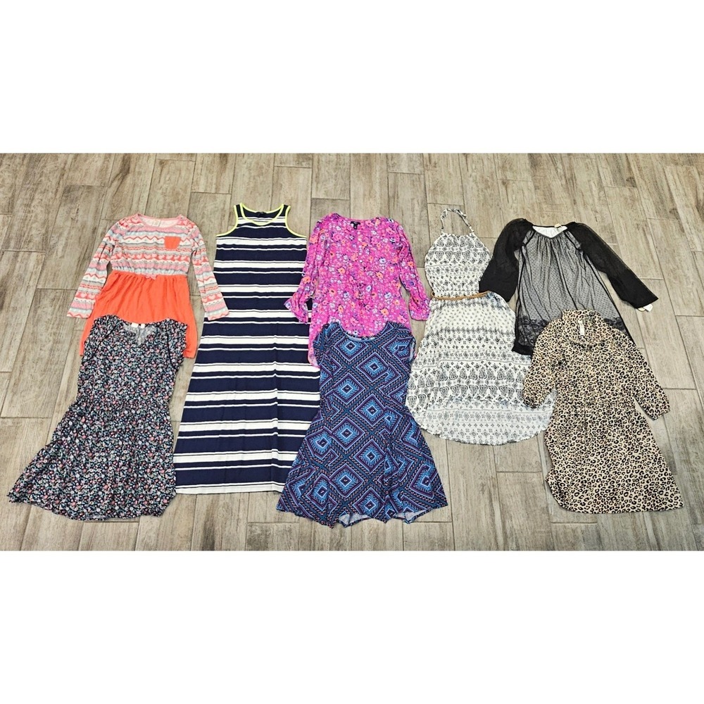 Girls Dresses Size 12-16 Lot of 8 Long Sleeve Maxi‎ Short School Play Casual
